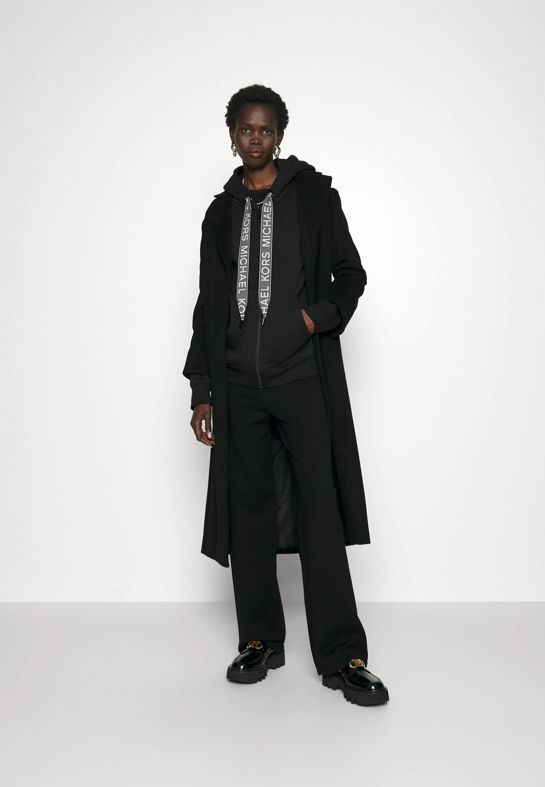 MICHAEL Michael Kors Mkgo Thru Hoodie - Zip-Up Sweatshirt - Black 4 MICHAEL Michael Kors Mkgo Thru Hoodie - Zip-Up Sweatshirt - Black - Image 2