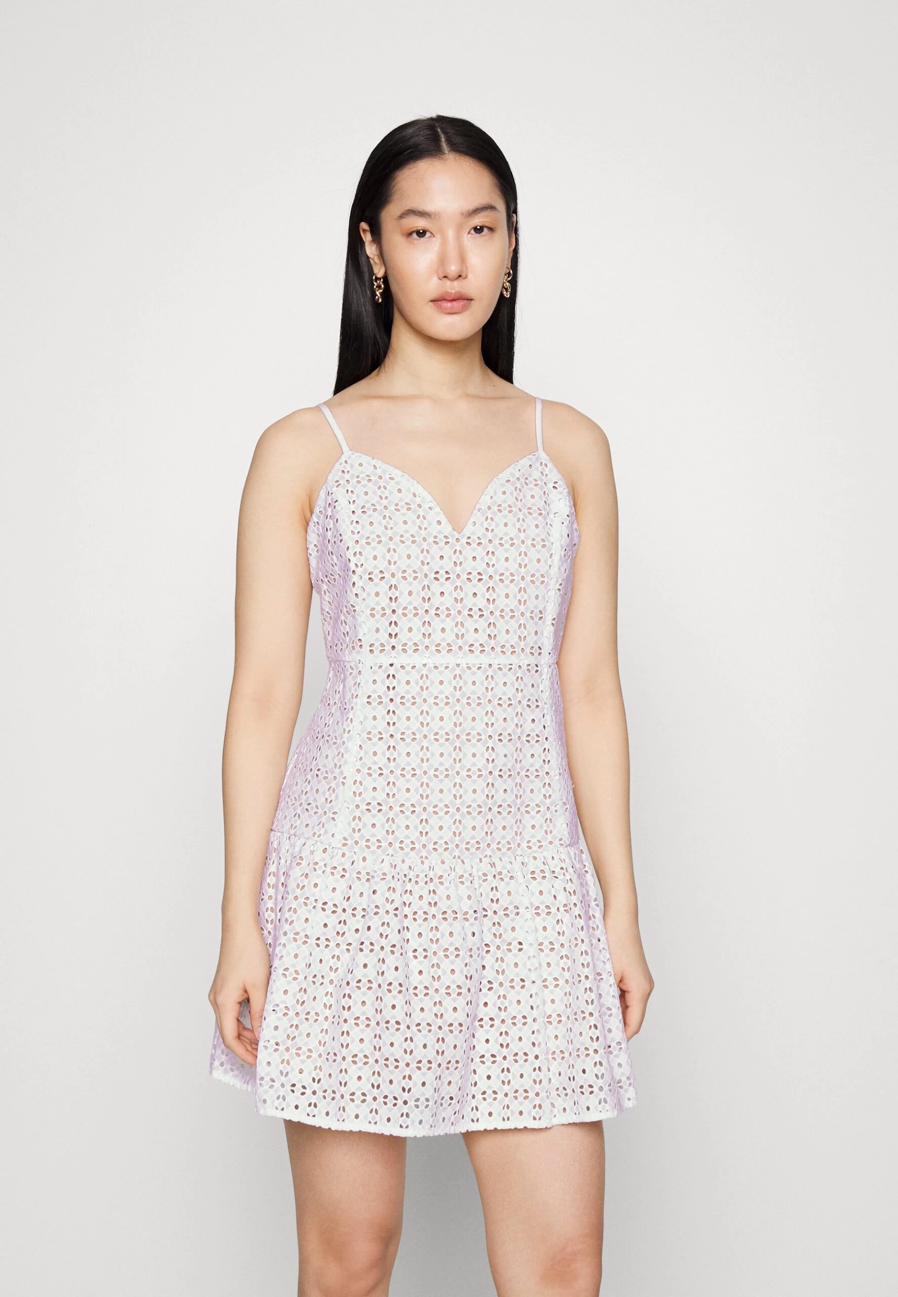 MICHAEL Michael Kors Eyelet Midi- Cocktail Dress / Party Dress - White 3 MICHAEL Michael Kors Eyelet Midi- Cocktail Dress / Party Dress - White