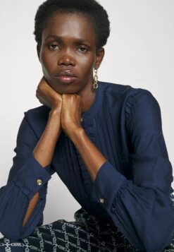 MICHAEL Michael Kors Button Down Blouse - Blouse - Midnightblue -Fashion Clothing-Michael Kors 40e979c115154adaa1d821f647f22ce3