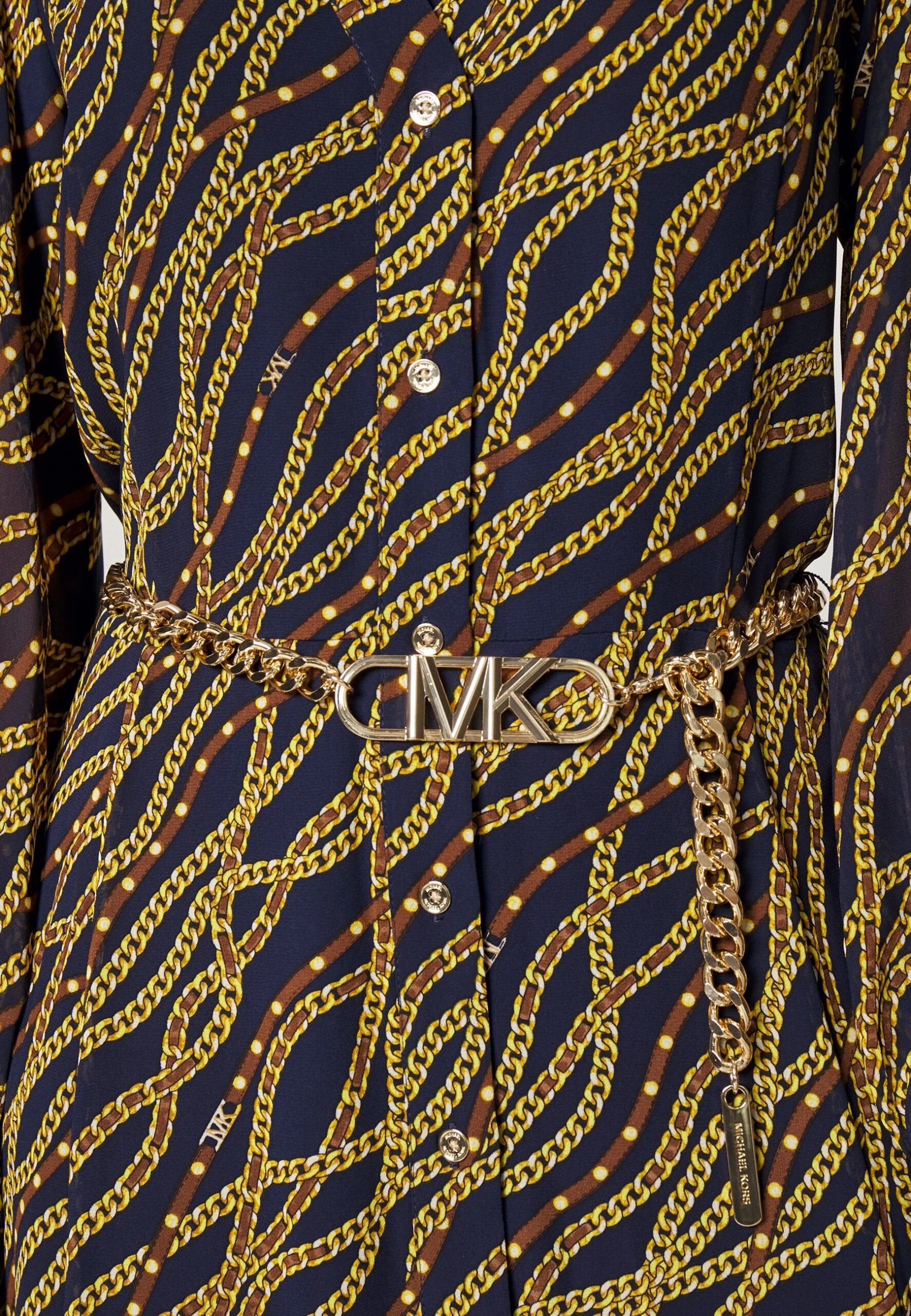 MICHAEL Michael Kors Chain Midi - Day Dress - Midnight Blue 10 MICHAEL Michael Kors Chain Midi - Day Dress - Midnight Blue - Image 8