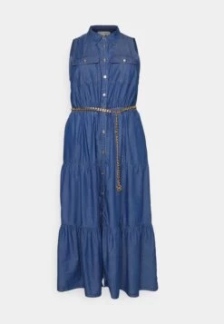 MICHAEL Michael Kors Chambray Tiered Ankle - Maxi Dress 12 MICHAEL Michael Kors Chambray Tiered Ankle - Maxi Dress -Fashion Clothing-Michael Kors 455ac4f056e0415eab4982ed08cf731e