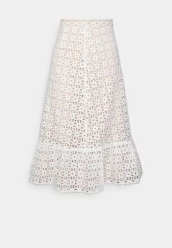 MICHAEL Michael Kors Eyelets Midi Skirt - A-Line Skirt - White 12 MICHAEL Michael Kors Eyelets Midi Skirt - A-Line Skirt - White -Fashion Clothing-Michael Kors 466b5b24086e426cb71aee86dfcc69c8