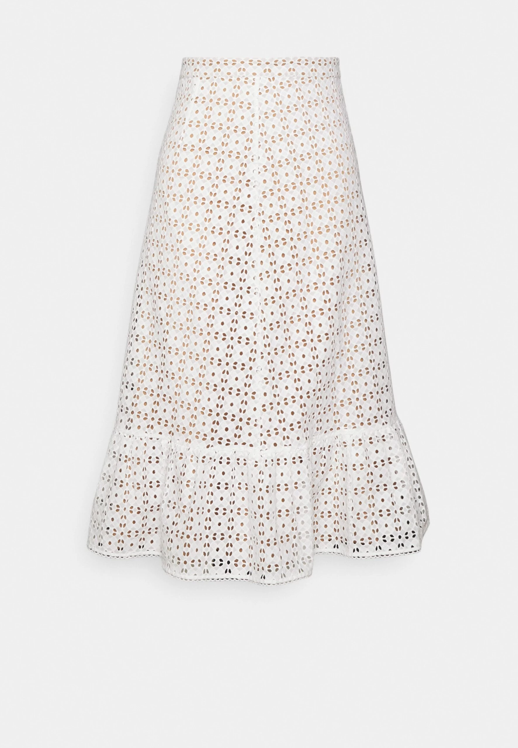 MICHAEL Michael Kors Eyelets Midi Skirt - A-Line Skirt - White 7 MICHAEL Michael Kors Eyelets Midi Skirt - A-Line Skirt - White - Image 5