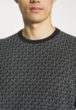 Michael Kors Micro Signature Crew - Jumper - Black -Fashion Clothing-Michael Kors 48047c7f530e43c284ad053e15ea6b44