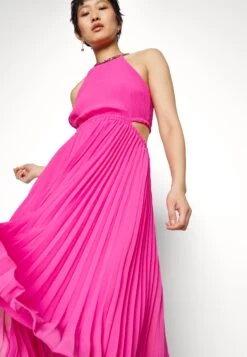 MICHAEL Michael Kors Pleated Cutout- Occasion Wear - Cerise 13 MICHAEL Michael Kors Pleated Cutout- Occasion Wear - Cerise -Fashion Clothing-Michael Kors 498a60e2389d44059952f7c93f3a076d