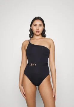 MICHAEL Michael Kors Solids- Swimsuit - Black -Fashion Clothing-Michael Kors 49b4250b65a94d72973994a0a35bb3ee