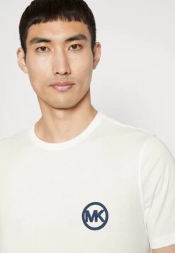 Michael Kors Block Logo Tee - Print T-Shirt - White -Fashion Clothing-Michael Kors 4abe347595a04247a84f75482b079995