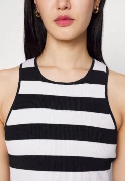 MICHAEL Michael Kors Stripe Mini Tank - Shift Dress - Black/White -Fashion Clothing-Michael Kors 4b1394aabdb34e798cb86d0d4e8e0b04