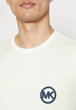 Michael Kors Block Logo Tee - Print T-Shirt - White -Fashion Clothing-Michael Kors 4c8bafc8ad61439298bc1e3e01dec5fc