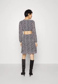 MICHAEL Michael Kors Faceted Zebra Cutout - Day Dress - Black/White -Fashion Clothing-Michael Kors 4cf557c4257e4eba83b2db5c3e03df64