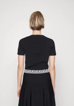 MICHAEL Michael Kors Mega Dot Crew - Print T-Shirt - Black -Fashion Clothing-Michael Kors 5212e9e37b274a72957159e07953ffff