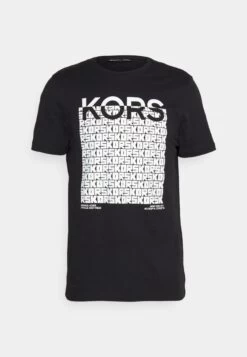 Michael Kors Block Cube Tee - Print T-Shirt - Black -Fashion Clothing-Michael Kors 528bcac603f74b0db3dc4ae5a7175913