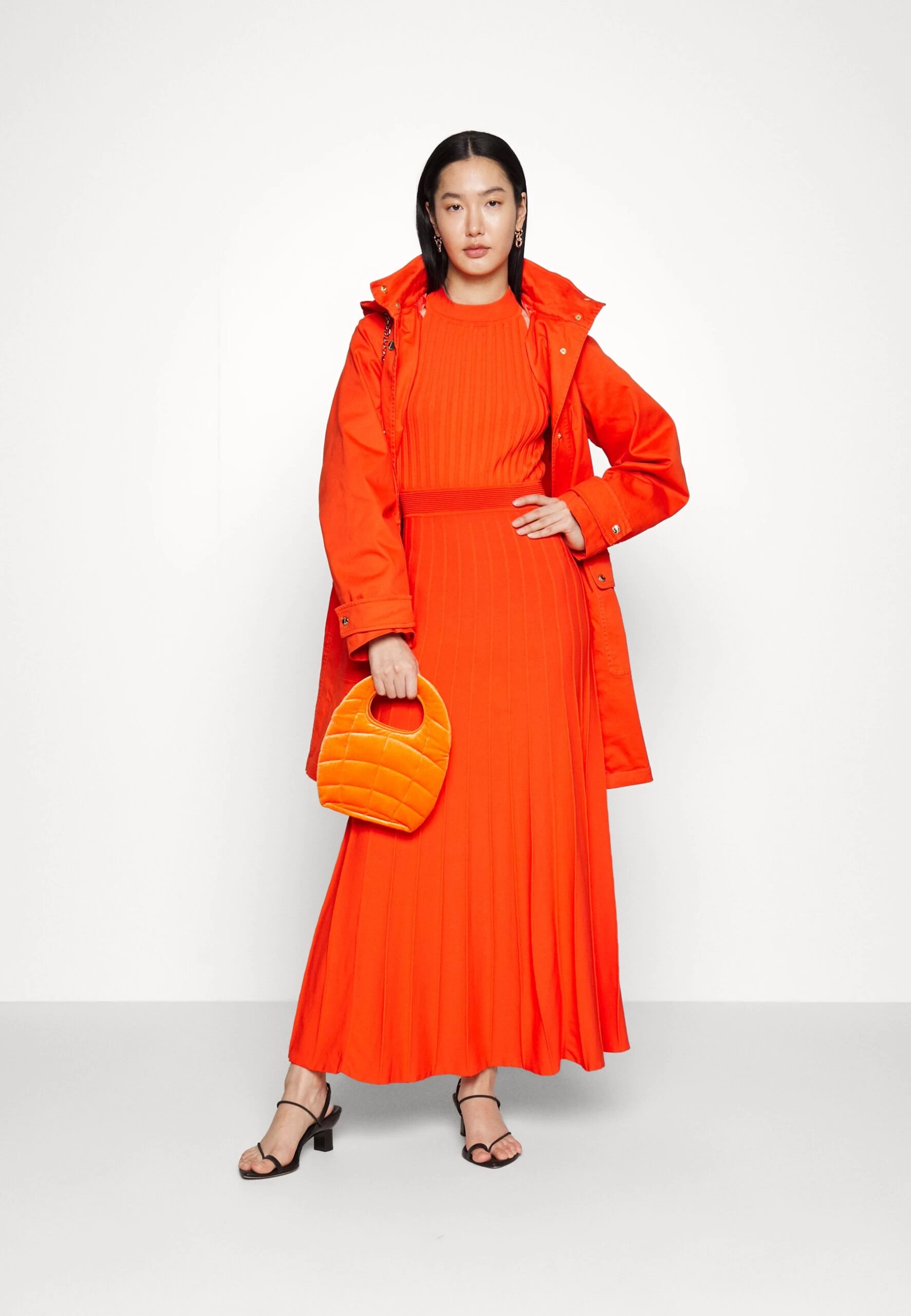 MICHAEL Michael Kors Chain Drawstring Anorak - Parka - Optic Orange 4 MICHAEL Michael Kors Chain Drawstring Anorak - Parka - Optic Orange - Image 2