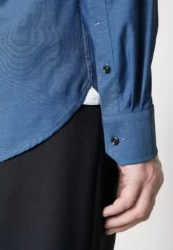 Michael Kors Faux Uni Dobby Slim Fit Shirt - Formal Shirt - Slate Blue -Fashion Clothing-Michael Kors 55866d66ef3149be890f30e99ae1b522