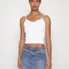MICHAEL Michael Kors Eco Empire Bustier Top - Top - White 1 MICHAEL Michael Kors Eco Empire Bustier Top - Top - White -Fashion Clothing-Michael Kors 5597e6e2dadf41aea5dd4a1e2cac348a