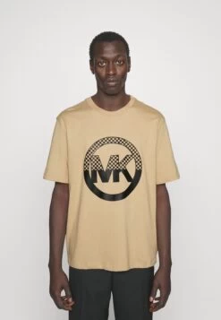 Michael Kors Checker Charm Tee - Print T-Shirt - Khaki