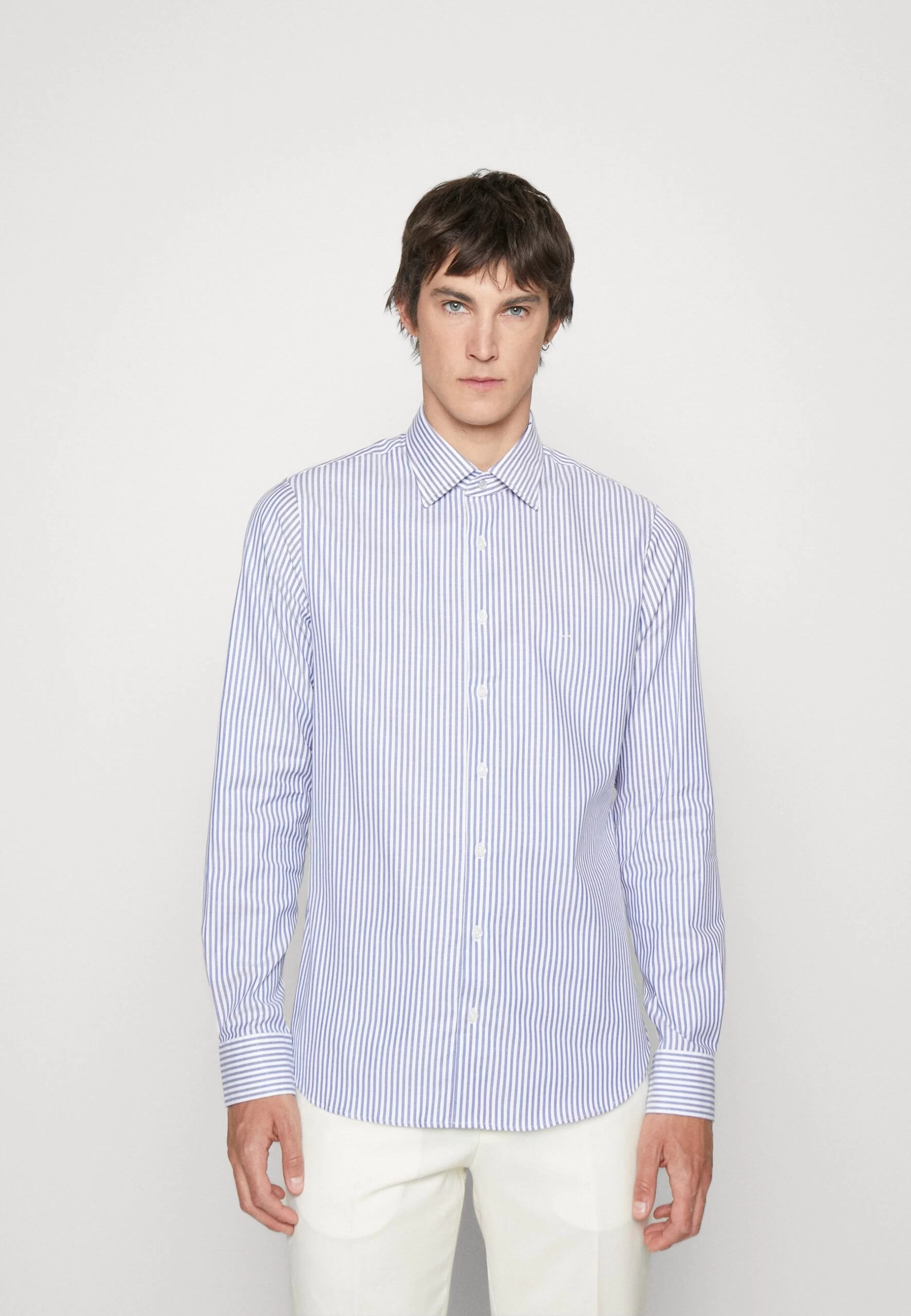Michael Kors Stripe Slim - Formal Shirt - Blue 3 Michael Kors Stripe Slim - Formal Shirt - Blue