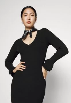 MICHAEL Michael Kors Ruffle Cuff- Cocktail Dress / Party Dress - Black 11 MICHAEL Michael Kors Ruffle Cuff- Cocktail Dress / Party Dress - Black -Fashion Clothing-Michael Kors 570d4eca75f34ee48230d5f6fb5051b6