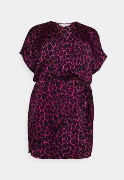 MICHAEL Michael Kors Nubian Giraffe Wrap - Day Dress - Cerise -Fashion Clothing-Michael Kors 57281a493219405fa9e22b7fa3ea2eca