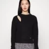 MICHAEL Michael Kors Key Hole Cutout - Jumper - Black -Fashion Clothing-Michael Kors 586a37643bc244c991788b7e0b6e10eb