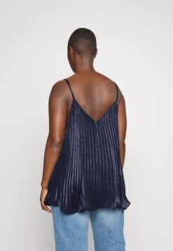 MICHAEL Michael Kors Iridescent Pleated Tank - Top - Midnightblue -Fashion Clothing-Michael Kors 59c2047e8f484c3091e218afff9bdc74