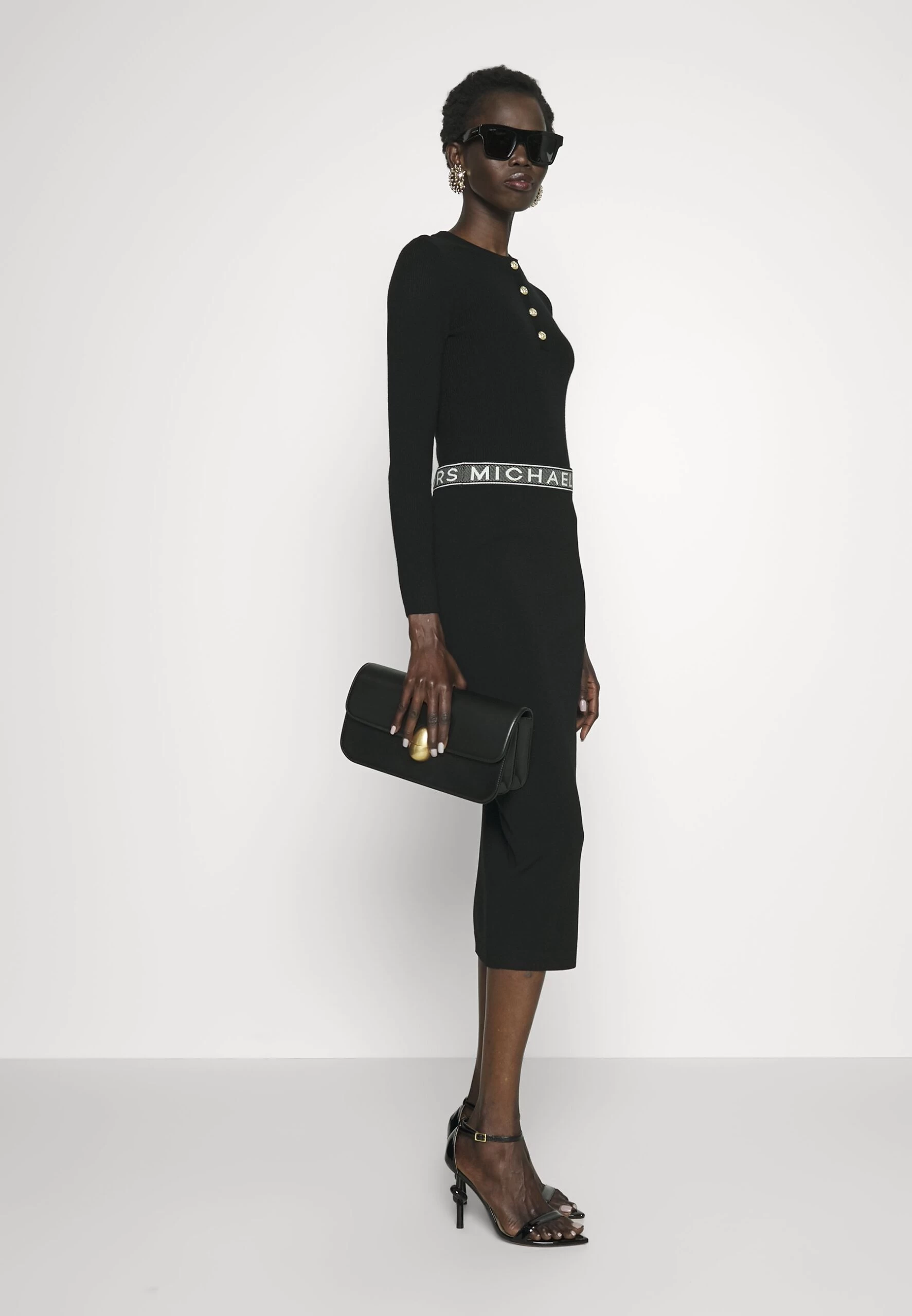 MICHAEL Michael Kors Tape Midi Skirt - Pencil Skirt - Black 6 MICHAEL Michael Kors Tape Midi Skirt - Pencil Skirt - Black - Image 4