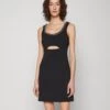 MICHAEL Michael Kors Tank Cutout Chain- Jersey Dress - Black