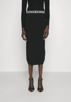 MICHAEL Michael Kors Tape Midi Skirt - Pencil Skirt - Black