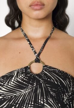 MICHAEL Michael Kors Sonoran Palm Logo Ring Halter One Piece - Swimsuit - Black 11 MICHAEL Michael Kors Sonoran Palm Logo Ring Halter One Piece - Swimsuit - Black -Fashion Clothing-Michael Kors 60097fbf83dd4c3f8415e7c30cdd8983