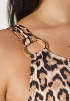 MICHAEL Michael Kors Wildcat Logo Ring Oneshould Onepiece - Swimsuit - Husk -Fashion Clothing-Michael Kors 60ec3c40ac59412f845a02dbee53c2cc