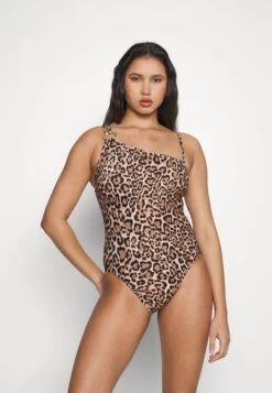 MICHAEL Michael Kors Wildcat Logo Ring Oneshould Onepiece - Swimsuit - Husk -Fashion Clothing-Michael Kors 614e71a123274ddc9401cb6d92372838