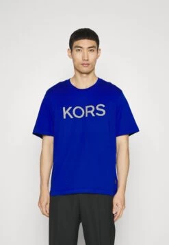 Michael Kors Checker Tee - Print T-Shirt - Royal Blu