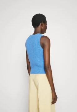 MICHAEL Michael Kors Solid Crop - Top - Light Blue -Fashion Clothing-Michael Kors 674b63bccde94e6eb9fa6ce55cae025c