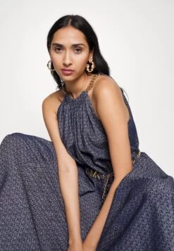 MICHAEL Michael Kors Chain Belt Halter- Cocktail Dress / Party Dress - Indigo Rinse -Fashion Clothing-Michael Kors 6be936883201485ebd3b07b3259b81ee