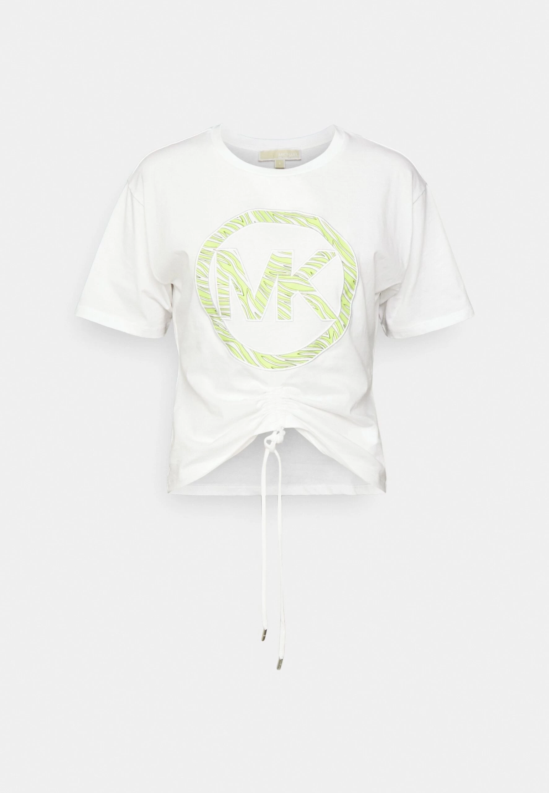 MICHAEL Michael Kors Zebra Ruched Tee - Print T-Shirt - Limeade 6 MICHAEL Michael Kors Zebra Ruched Tee - Print T-Shirt - Limeade - Image 4