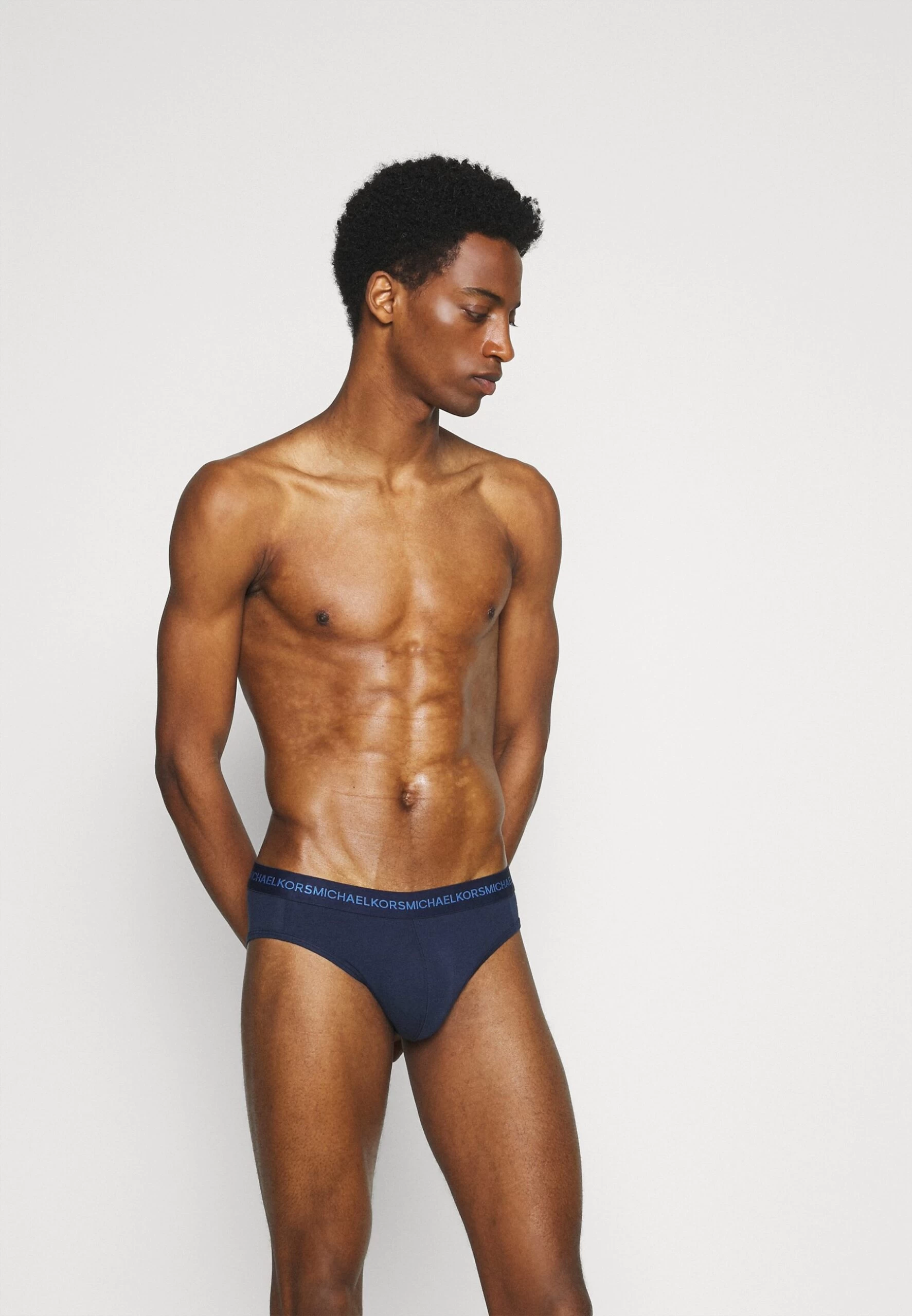 Michael Kors Supreme Touch Contrast Waist 3 Pack - Briefs - Navy 3 Michael Kors Supreme Touch Contrast Waist 3 Pack - Briefs - Navy