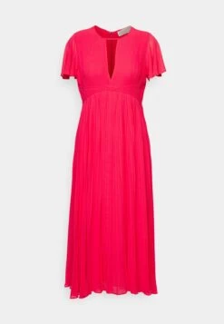 MICHAEL Michael Kors Pleated Midi- Day Dress - Geranium 12 MICHAEL Michael Kors Pleated Midi- Day Dress - Geranium -Fashion Clothing-Michael Kors 71a7cd7800d54a61bb114af865797def
