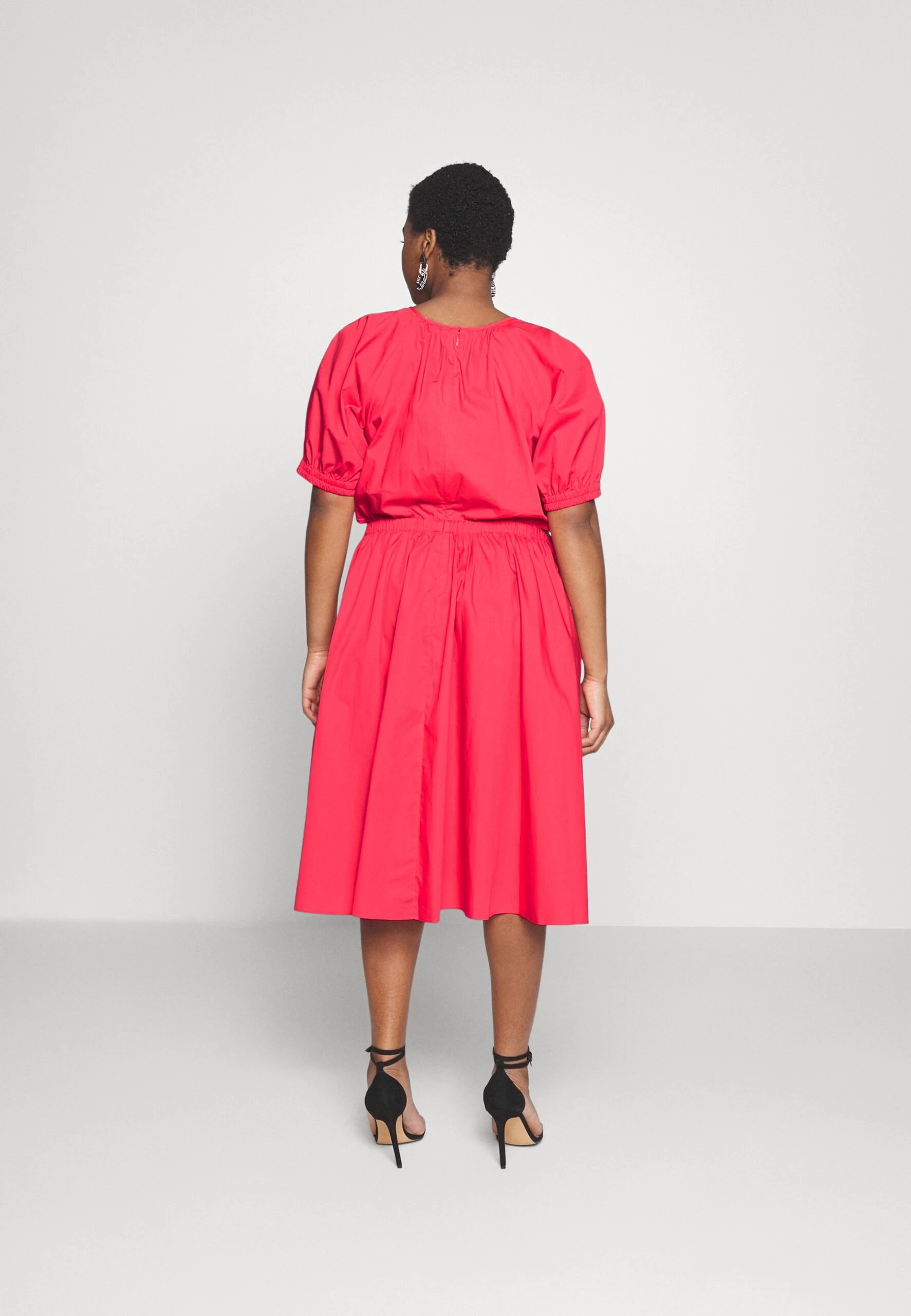 MICHAEL Michael Kors Cutout Midi - Day Dress - Geranium 5 MICHAEL Michael Kors Cutout Midi - Day Dress - Geranium - Image 3