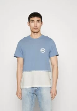 Michael Kors Block Logo Tee - Print T-Shirt - Blue