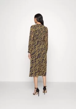 MICHAEL Michael Kors Chain Midi - Day Dress - Midnight Blue 12 MICHAEL Michael Kors Chain Midi - Day Dress - Midnight Blue -Fashion Clothing-Michael Kors 76c525d942e14fcf84d592b161d81777