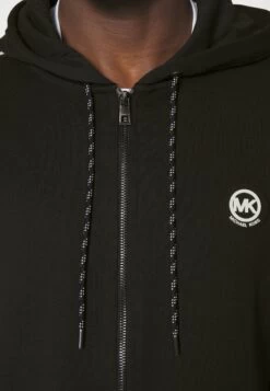 Michael Kors New Evergreen Hoodie - Zip-Up Sweatshirt - Black -Fashion Clothing-Michael Kors 76dbfa2feab74909b585b80a7a043373