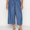 MICHAEL Michael Kors Wide Leg Tie Front Pants - Trousers - Blue -Fashion Clothing-Michael Kors 783b501ba0d1406caa4e2a67f6f925b0