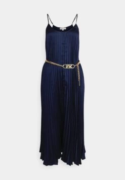 MICHAEL Michael Kors Pleated Midi Dress - Cocktail Dress / Party Dress - Midnightblue -Fashion Clothing-Michael Kors 788d1d5d8b2d4b5dac858032beffca6d