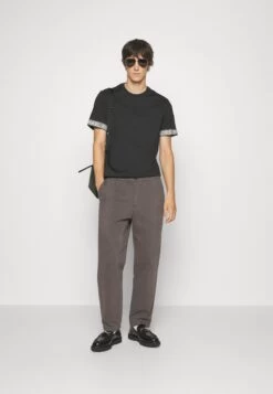 Michael Kors Logo Tape Tee - Basic T-Shirt - Black -Fashion Clothing-Michael Kors 78a88f469c624d7eb915c2b0aa946d30