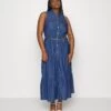 MICHAEL Michael Kors Chambray Tiered Ankle - Maxi Dress 2 MICHAEL Michael Kors Chambray Tiered Ankle - Maxi Dress -Fashion Clothing-Michael Kors 7a61bc7ec0a643fb87605b90a6a6919d