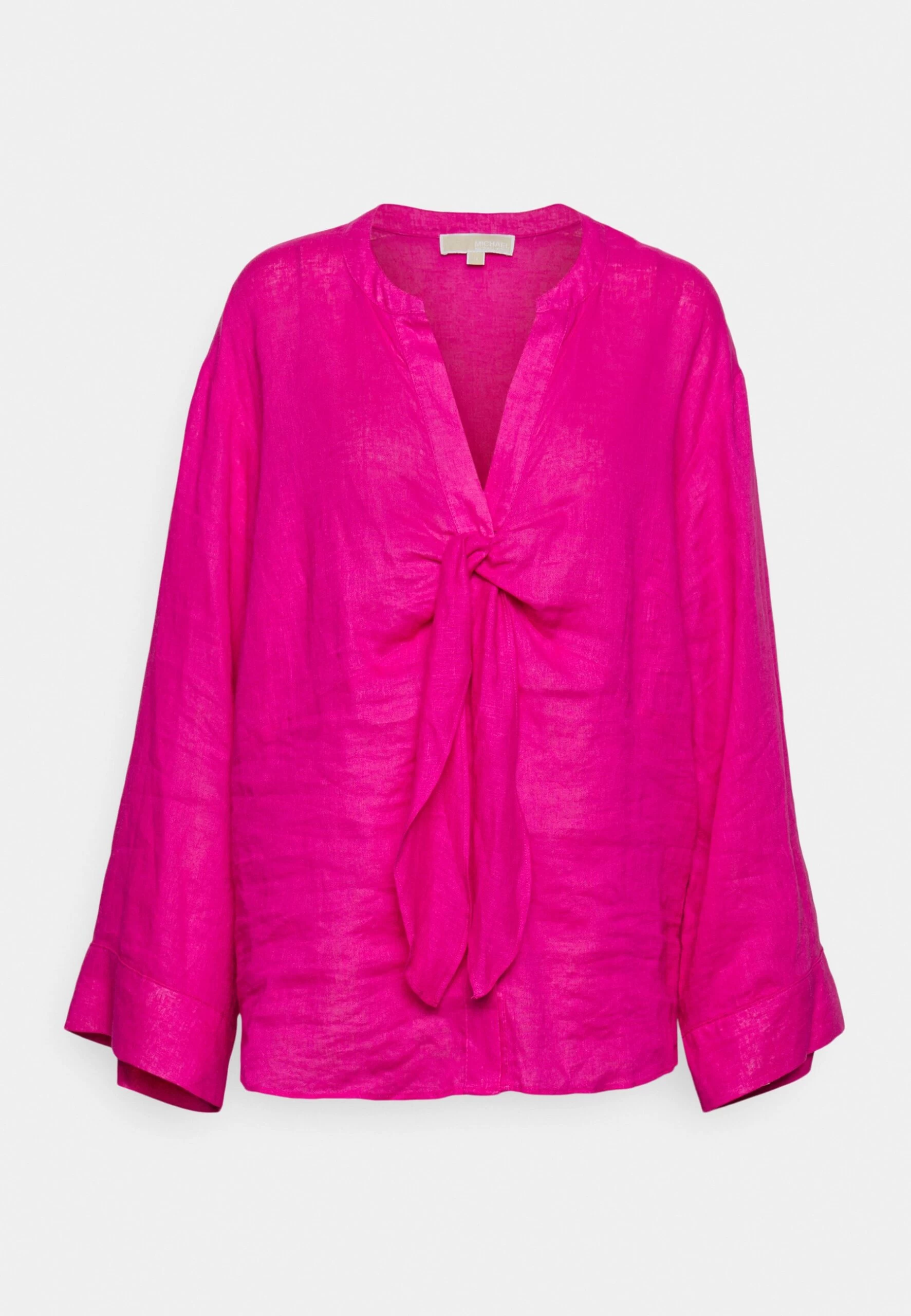 MICHAEL Michael Kors Solid Tie Blouse - Blouse - Cerise 7 MICHAEL Michael Kors Solid Tie Blouse - Blouse - Cerise - Image 5