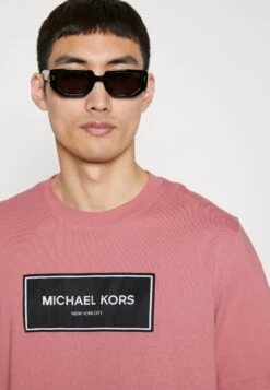 Michael Kors Flagship Logo Tee - Print T-Shirt - Dusty Rose -Fashion Clothing-Michael Kors 7c93545f058b4af0b3c0de95a96a2bf4