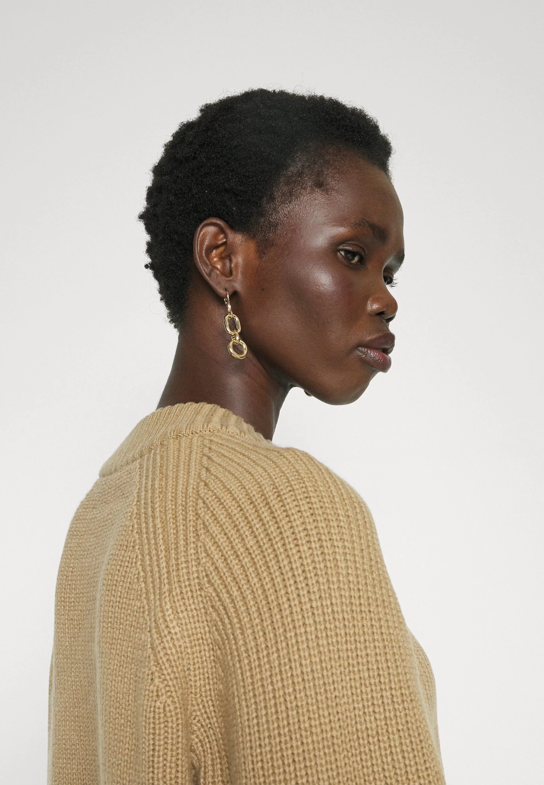 MICHAEL Michael Kors Solid Shaker Split - Jumper - Dark Camel 7 MICHAEL Michael Kors Solid Shaker Split - Jumper - Dark Camel - Image 5