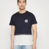 Michael Kors Block Logo Tee - Print T-Shirt - Midnight -Fashion Clothing-Michael Kors 7f0360275b0f4f4a9291604ae3587e57