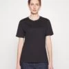 MICHAEL Michael Kors Tonal Mini- Basic T-Shirt - Black 2 MICHAEL Michael Kors Tonal Mini- Basic T-Shirt - Black -Fashion Clothing-Michael Kors 7f1f94de785749269c254de3959b152f
